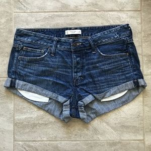 Abercrombie & Fitch 5 Pocket Jean Shorts with Roll Hem Sz 30, Factory Di…